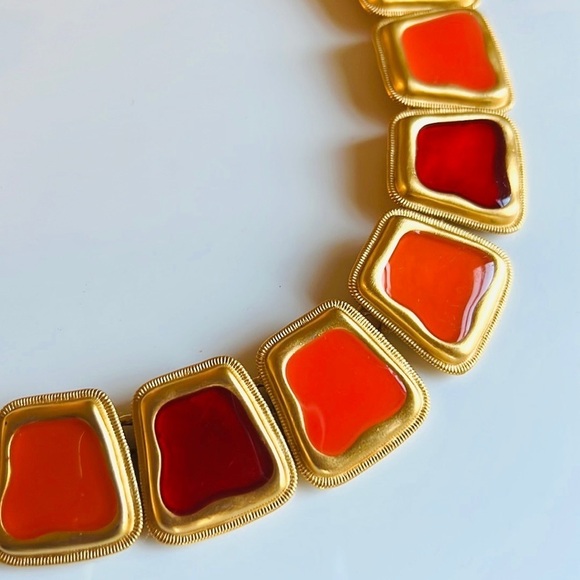 Vintage Anne Klein Byzantine Enameled Necklace - Picture 3 of 9